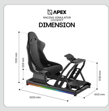 تحميل الصورة إلى عارض المعرض، NAVO Apex Racing Simulator Cockpit-Black
