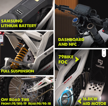 تحميل الصورة إلى عارض المعرض، 79BIKE Falcon GT Electric Dirt Bike-2026 New
