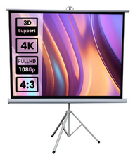 Load image into Gallery viewer, Green Lion Portable Projection Screen With Tripod Stand 72" - Matte White
