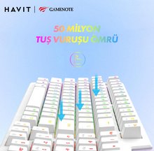 Load image into Gallery viewer, Havit KB885L GAMENOTE RGB Mechanical Gaming Keyboard – White
