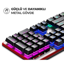 Load image into Gallery viewer, Havit KB870L GAMENOTE Mechanical Gaming Keyboard – Black/Red
