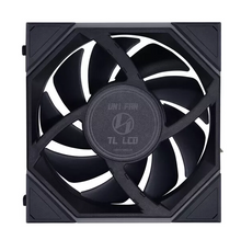 Load image into Gallery viewer, Lian Li UNI Reverse Blades TL LCD 120mm Fan – Black | 12RTLLCD1B
