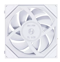 Load image into Gallery viewer, Lian Li UNI Reverse Blades TL LCD 120mm Fan – White | 12RTLLCD1W
