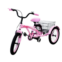 Load image into Gallery viewer, Cute Girl 3-Wheel Kids Outdoor Tricycle with Storage Basket Age 4-7 Years pink

