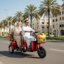 تحميل الصورة إلى عارض المعرض، Electric City Mobility Scooter, 3-Wheel Design, Dual Seater Dual brake 48V 20Ah
