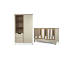 Load image into Gallery viewer, Harwell - Cashmere 2 Piece Cotbed Set with Wardrobe Combo set
