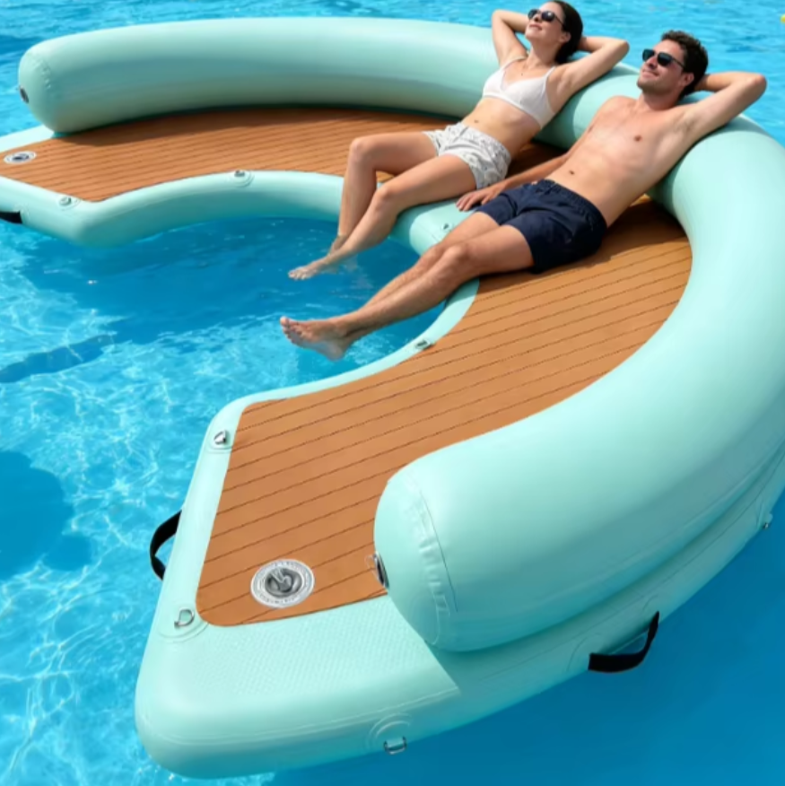 Inflatable Dock Platform Floating Dock Portable Water Platform C-type