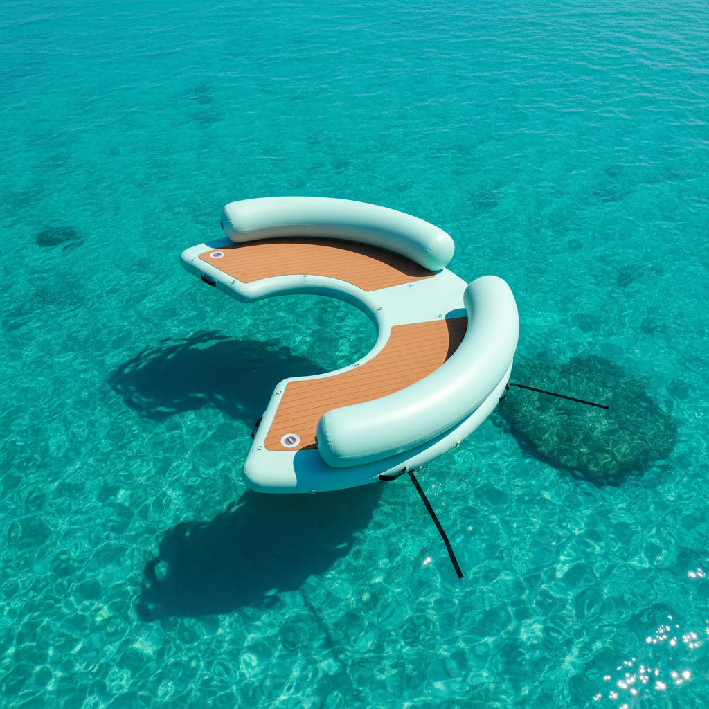 Inflatable Dock Platform Floating Dock Portable Water Platform C-type
