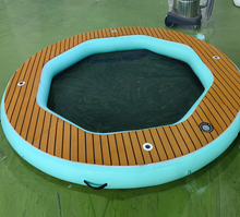 تحميل الصورة إلى عارض المعرض، Large Round Floating Hammock Summer Water Play Lounge with Cup Holder Inflatable Pool Hammock
