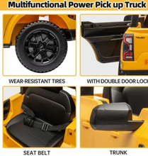 تحميل الصورة إلى عارض المعرض، Junior Ford Ranger Electric Ride on Car with music parent remote control – Yellow 3-6 Years
