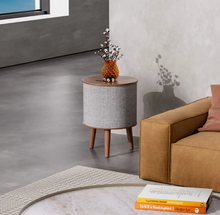 تحميل الصورة إلى عارض المعرض، Nourest 3-in-1 Wireless Charging Side Table with Bluetooth Speaker, Walnut
