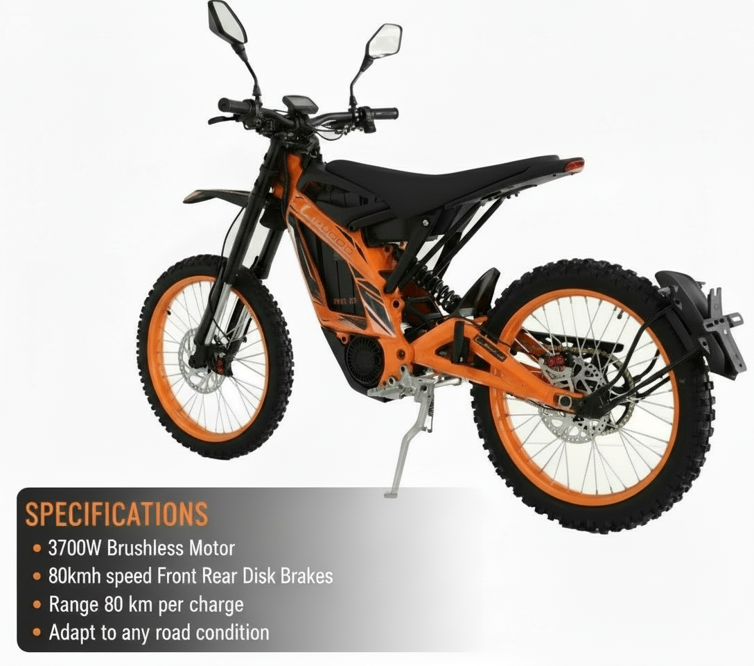 New 2026 Kugoo Wish 04 Electric Bike 60V 36Ah 3700W