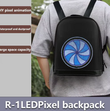 Load image into Gallery viewer, LED display backpack R1 motorcycle backpack with customizable programmable smart light-up digital display
