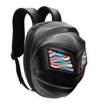 تحميل الصورة إلى عارض المعرض، Iron Man Crown LED Display Smart Backpack – Ultimate Rider Visibility &amp; Style
