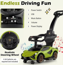 تحميل الصورة إلى عارض المعرض، Lamborghini 3-in-1 Ride-On Push Car (Age 1–5 Years)
