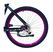تحميل الصورة إلى عارض المعرض، Super Pro 29-Inch Mountain Bike – Off-Road Trail MTB | Silver &amp; Purple
