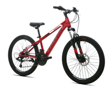 Load image into Gallery viewer, New Sunshine Unisex 24-Inch Mountain Bike – 24-Speed MTB with Front Suspension
