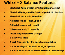 Load image into Gallery viewer, Whizzi X Balance Smart Electric Wheelchair
