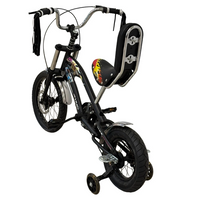 تحميل الصورة إلى عارض المعرض، Stylish 14-Inch Kids Folding Harley Bicycle – Red &amp; Black Age 4-8 Years

