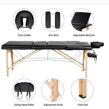 Load image into Gallery viewer, Portable Massage Table with Adjustable Folding Bed and Headrest
