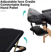 Load image into Gallery viewer, Portable Massage Table with Adjustable Folding Bed and Headrest
