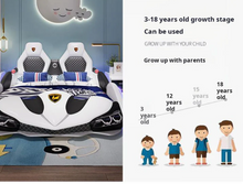 Load image into Gallery viewer, Children’s Car-Style Single Bed – Fun, Safe &amp; Functional ZLJ1127
