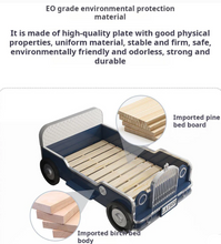Load image into Gallery viewer, Car Style Children’s Bed – Comfort, Safety &amp; Fun in One
