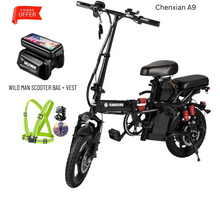 Load image into Gallery viewer, CHENXIAN A9 Adult Mini Electric Bicycle 48V 12Ah 400W
