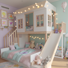 تحميل الصورة إلى عارض المعرض، Kiddie Castle Bed with Slide
