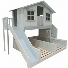 تحميل الصورة إلى عارض المعرض، Kids Treehouse Bed with 2–3 Beds &amp; Slide

