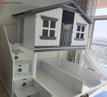 تحميل الصورة إلى عارض المعرض، Kids Treehouse Bed with 2–3 Beds &amp; Slide
