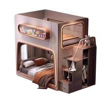 Load image into Gallery viewer, Space Capsule Double Bunk Bed for Kids

