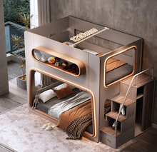 Load image into Gallery viewer, Space Capsule Double Bunk Bed for Kids
