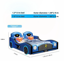 Load image into Gallery viewer, Luxury Kids Car-Themed Bed with Bluetooth &amp; Storage
