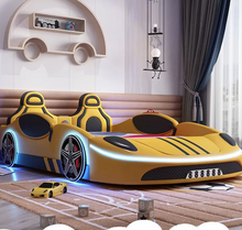 Load image into Gallery viewer, Kids Car Bed – Comfort, Safety &amp; Fun in One!
