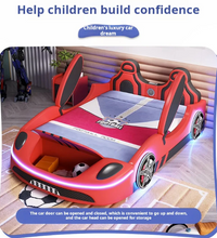 Load image into Gallery viewer, Kids Car Bed – Comfort, Safety &amp; Fun in One!
