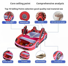 Load image into Gallery viewer, Kids Car Bed – Comfort, Safety &amp; Fun in One!
