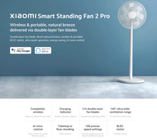 Load image into Gallery viewer, Xiaomi Smart Standing Fan 2 Pro, White

