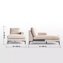 Load image into Gallery viewer, Modern Fabric Right Modular Chaise Sofa Chair
