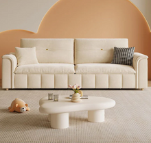 Load image into Gallery viewer, Sofa Bed with Pull-Out Design, Storage Box, Side Pockets &amp; USB Port
