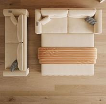 Load image into Gallery viewer, Sofa Bed with Pull-Out Design, Storage Box, Side Pockets &amp; USB Port
