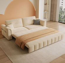 Load image into Gallery viewer, Sofa Bed with Pull-Out Design, Storage Box, Side Pockets &amp; USB Port
