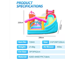 Load image into Gallery viewer, Flobo Ice Cream Bouncy House Castle for kids 310X280X225cm
