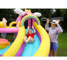 Load image into Gallery viewer, Flobo Bouncy House Castle with Rainbow Unicorn – 365 x 315 x 250 cm
