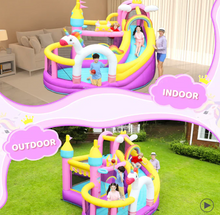 Load image into Gallery viewer, Flobo Bouncy House Castle with Rainbow Unicorn – 365 x 315 x 250 cm

