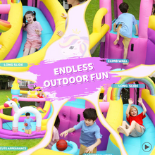 Load image into Gallery viewer, Flobo Bouncy House Castle with Rainbow Unicorn – 365 x 315 x 250 cm
