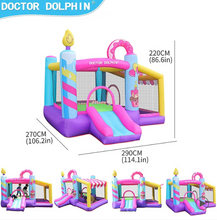 Load image into Gallery viewer, Flobo Doughnuts Bouncy Castle For Kids 290 x 270 x 220cm

