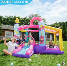 Load image into Gallery viewer, Flobo Doughnuts Bouncy Castle For Kids 290 x 270 x 220cm
