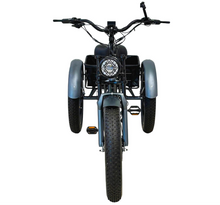 Load image into Gallery viewer, Fat tire Harley Electric Tricycle with 24inch tires removable battery rear storage
