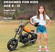 Load image into Gallery viewer, Childrens Harley Electric Bike Fake smoke LED Lights 21.9V 52A
